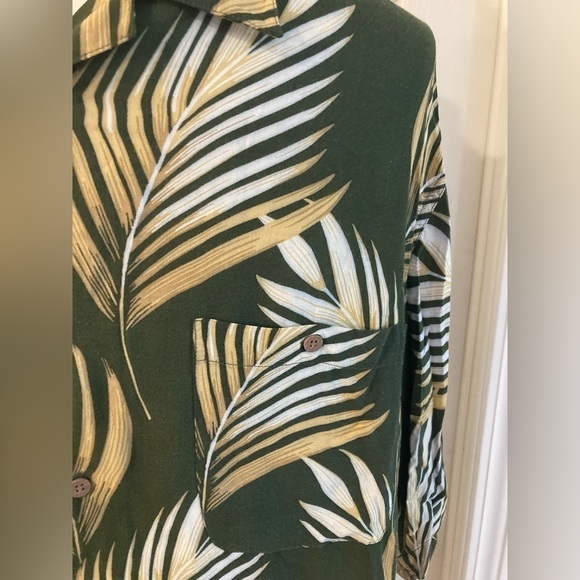 Vintage men’s Hawaiian shirt shirt sleeve XXL green - Picture 3 of 7